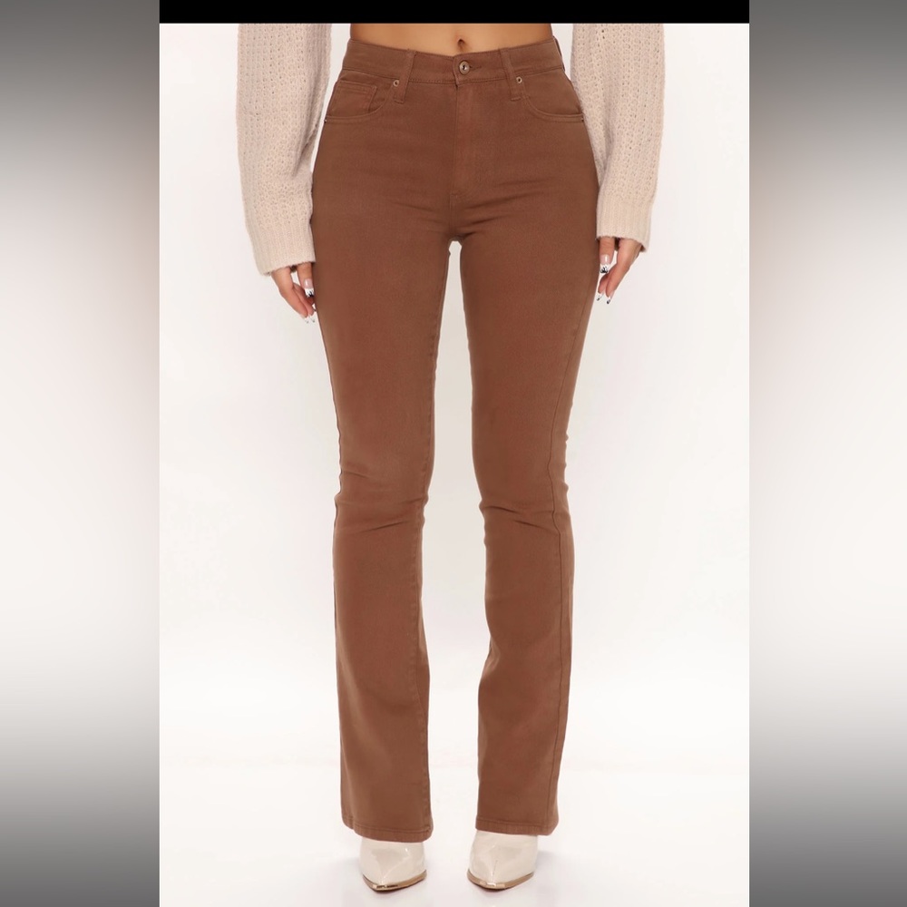 Fashion Nova Brown Bootcut Jeans